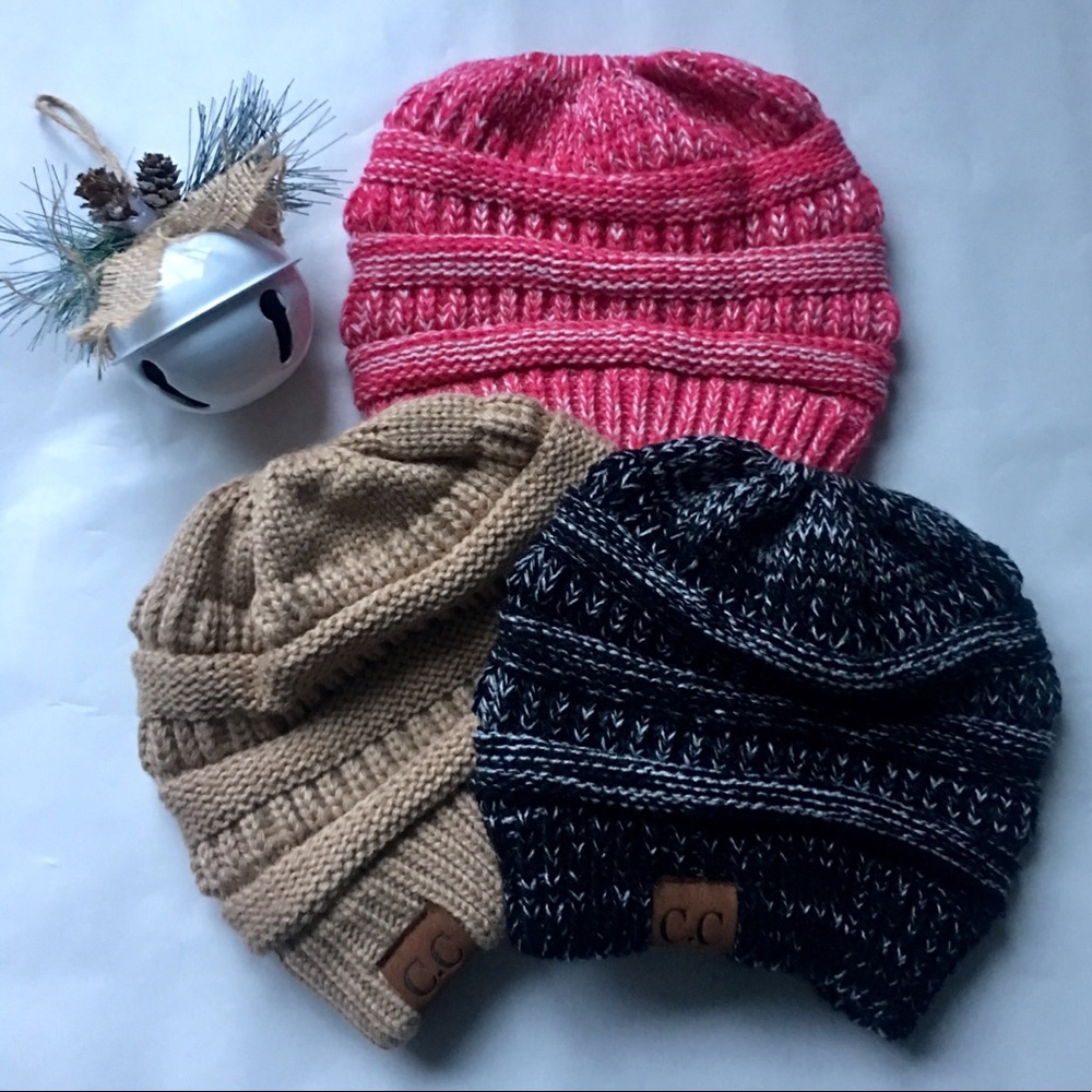 Ponytail / messy bun beanies
